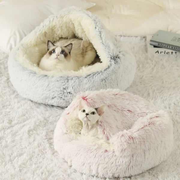 Caverna™ Calmante - Cama de Pelúcia para Gato