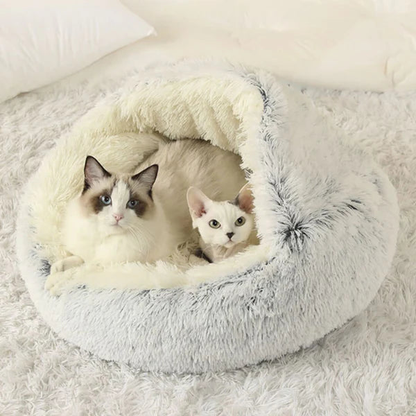 Caverna™ Calmante - Cama de Pelúcia para Gato